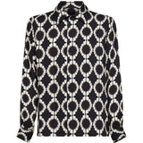 Camicia con stampa geometrica in nero Laneus - uomo 