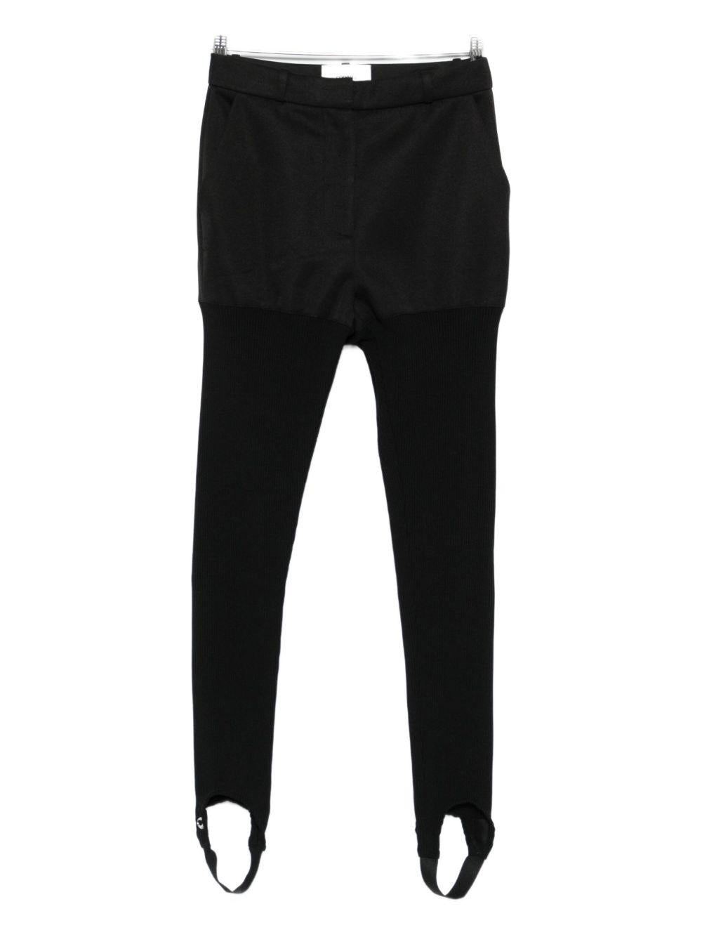 Leggings con staffe in nero Coperni - donna 