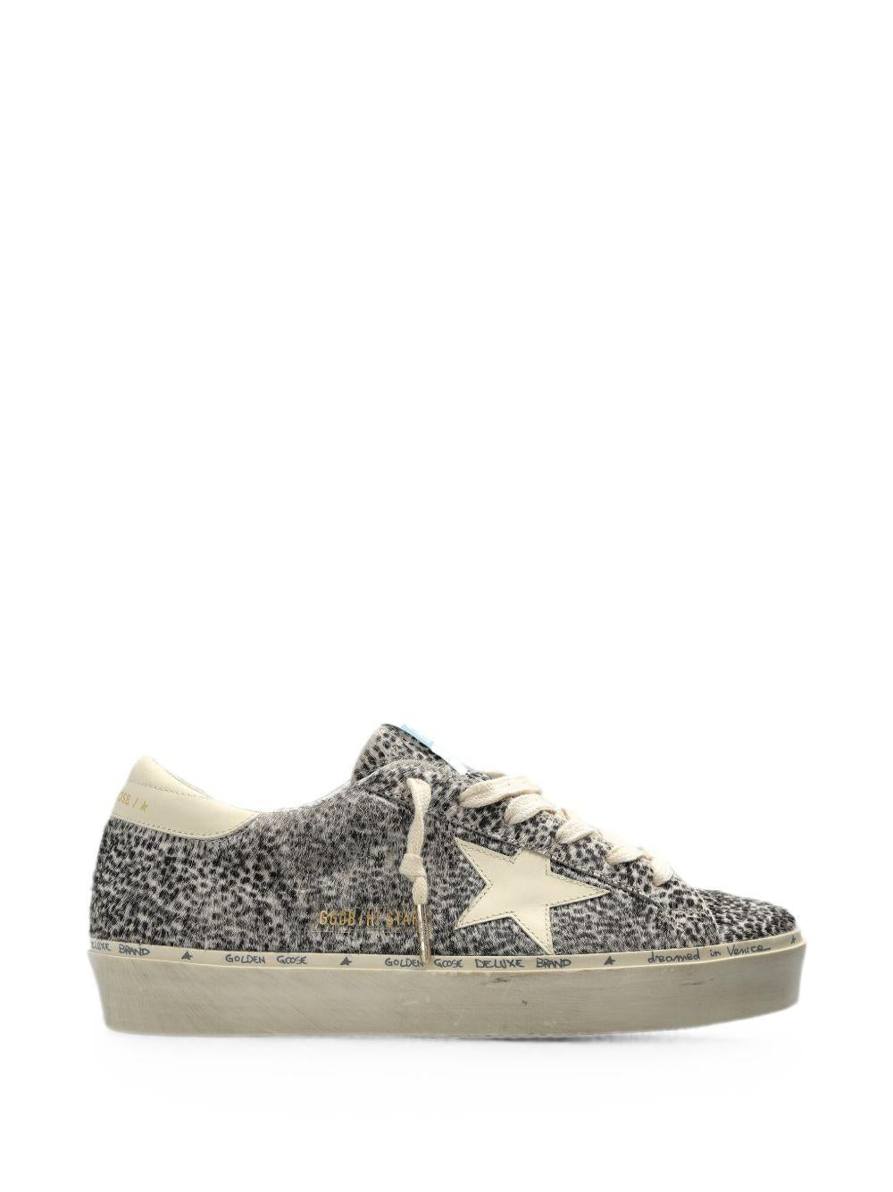 Sneakers hi star in bianco e nero golden goose - donna 