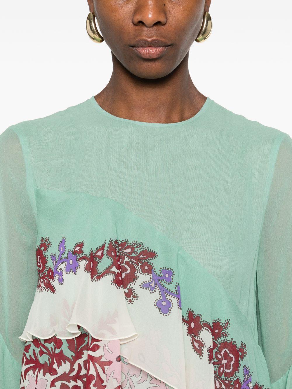 Abito a fiori con ruches multicolor La Double J - donna 