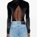 Body a collo alto in nero Mugler - donna 