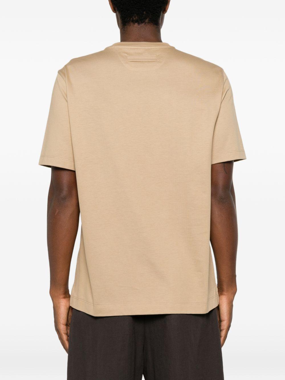 T-shirt a maniche corte in beige Zegna - uomo 