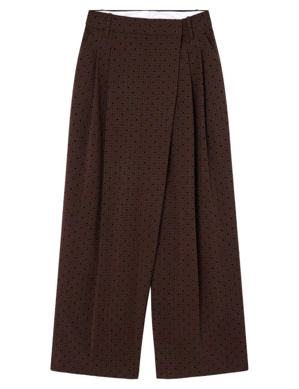 Pantaloni a pois in marrone Ganni - donna 