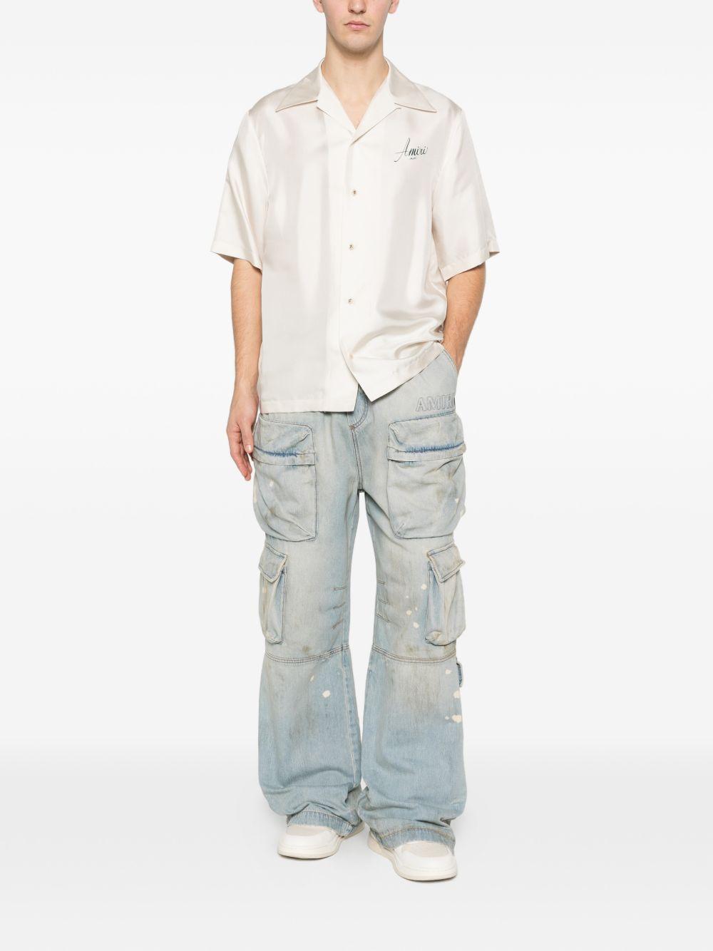 Jeans cargo con coulisse in blu Amiri - uomo 