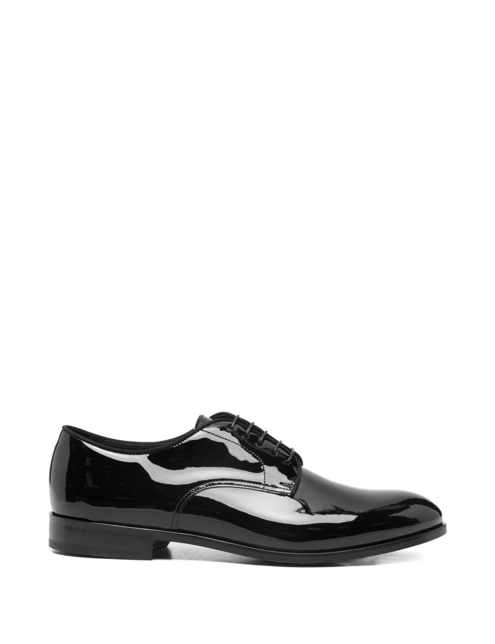 Derby in pelle verniciata in nero Doucal's - uomo 
