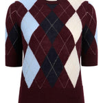 Top a maniche corte in rosso Khaite - donna 