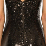 Abito senza spalline con paillettes in marrone Roland mouret - donna 