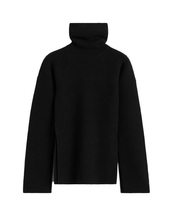 Maglione a maniche lunghe con spacchi in nero Toteme - donna 