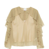 Blusa con ruches in beige Forte Forte - donna 
