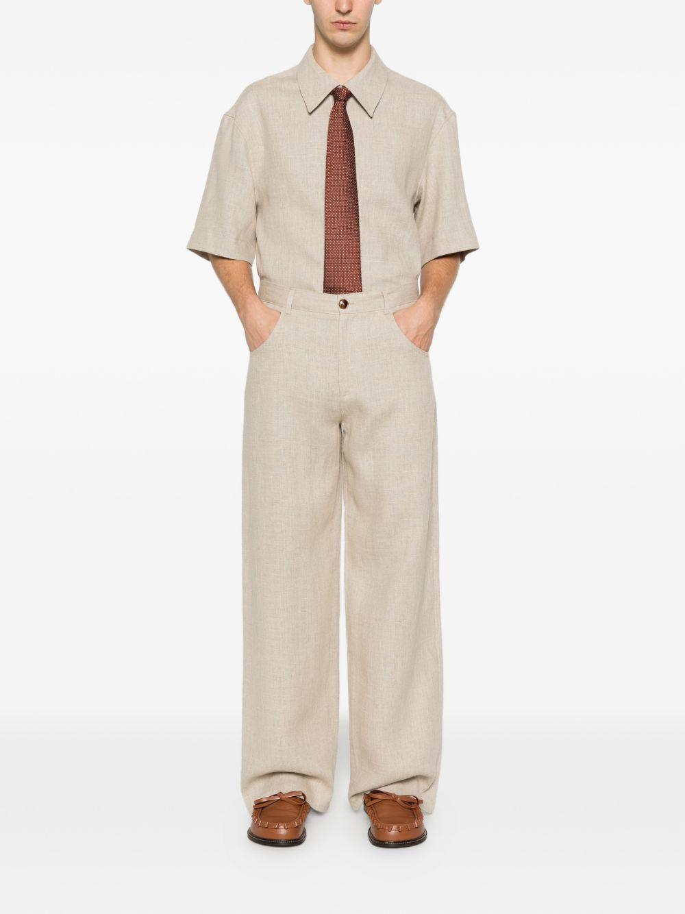 Camicia a maniche corte dao in beige Sefr - uomo 