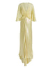 Long yellow dress with ruffles