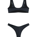 Set bikini con design elasticizzato in nero Venuja - donna 