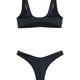 Set bikini con design elasticizzato in nero Venuja - donna 