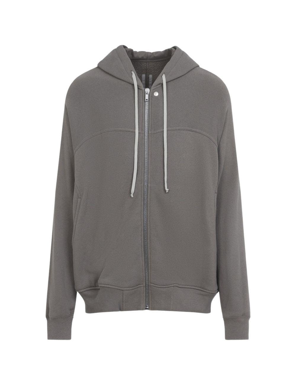 Felpa con zip in grigio Rick owens - uomo 