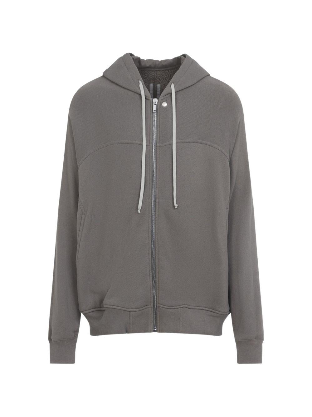 Felpa con zip in grigio Rick owens - uomo 