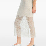 Gonna midi in pizzo in grigio Rotate - donna 
