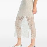 Gonna midi in pizzo in grigio Rotate - donna 