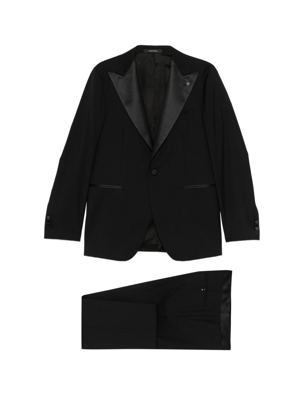Completo monopetto con revers a lancia in nero Tagliatore - uomo 