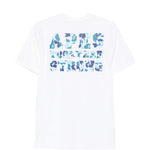 T-shirt con logo in bianco A bathing ape - uomo 