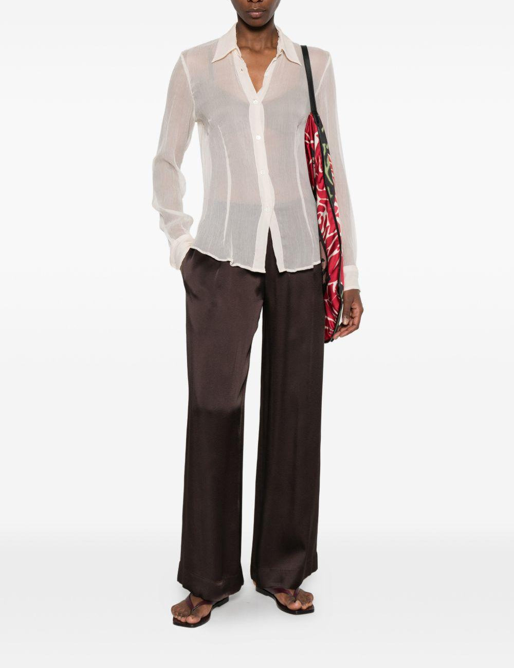 Camicia semi-trasparente cloudy in avorio Dries van noten - donna 
