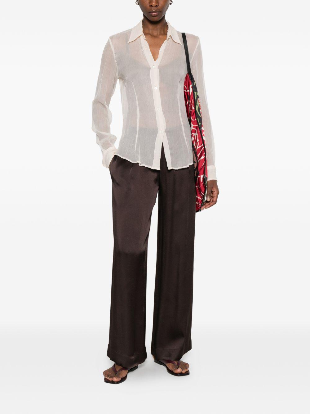 Camicia semi-trasparente cloudy in avorio Dries van noten - donna 