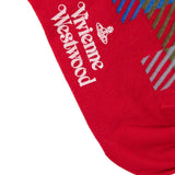 Calzini a quadri in rosso Vivienne westwood - donna 
