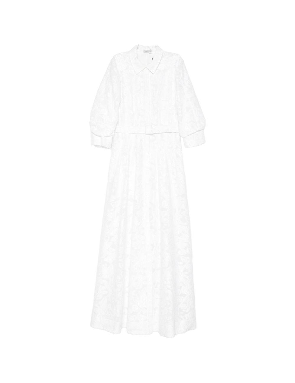 Abito lungo Courtney con cintura e decorazioni floreali in bianco Simkhai - donna 