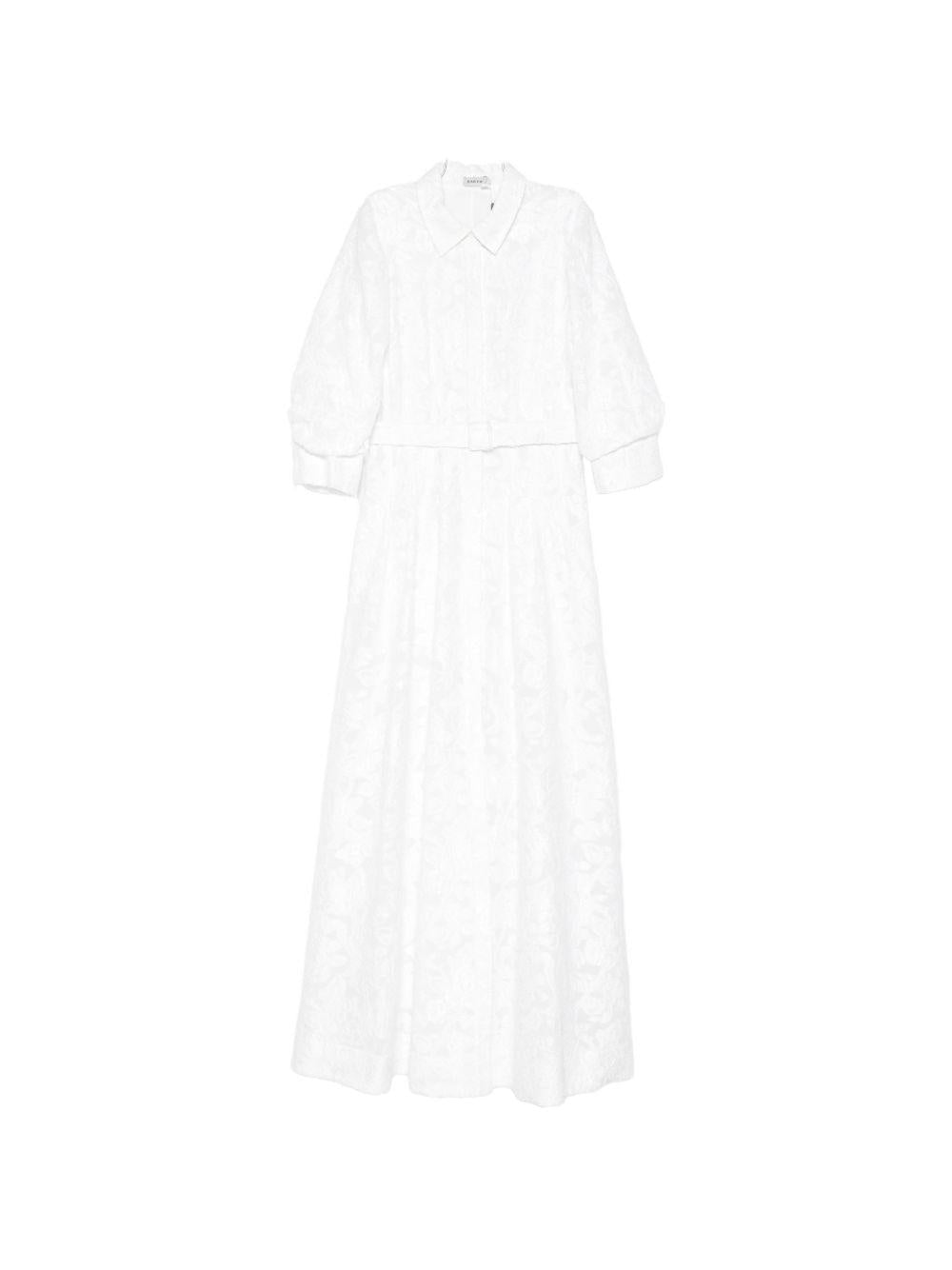 Abito lungo Courtney con cintura e decorazioni floreali in bianco Simkhai - donna 