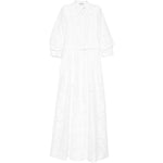 Abito lungo Courtney con cintura e decorazioni floreali in bianco Simkhai - donna 