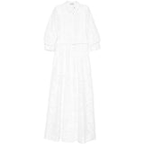 Abito lungo Courtney con cintura e decorazioni floreali in bianco Simkhai - donna 