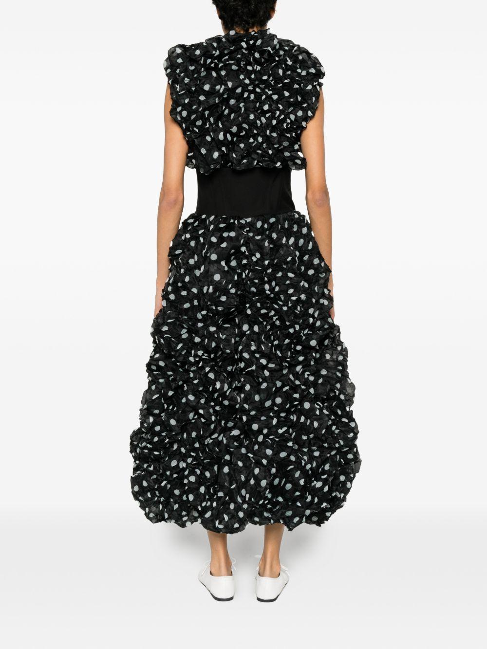 Abito con ruches a pois in nero Viktor&rolf - donna 