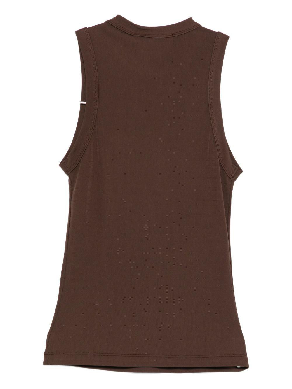 Top girocollo in marrone Aya Muse - donna 