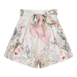 Shorts a vita alta in avorio Zimmermann - donna 