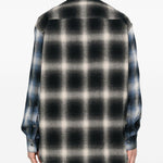 Camicia con tasca sul petto a quadri in nero Song for the mute - uomo 