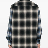 Camicia con tasca sul petto a quadri in nero Song for the mute - uomo 