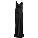 Abito con scollo a scialle in nero The Andamane - donna 