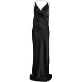 Abito con scollo a scialle in nero The Andamane - donna 