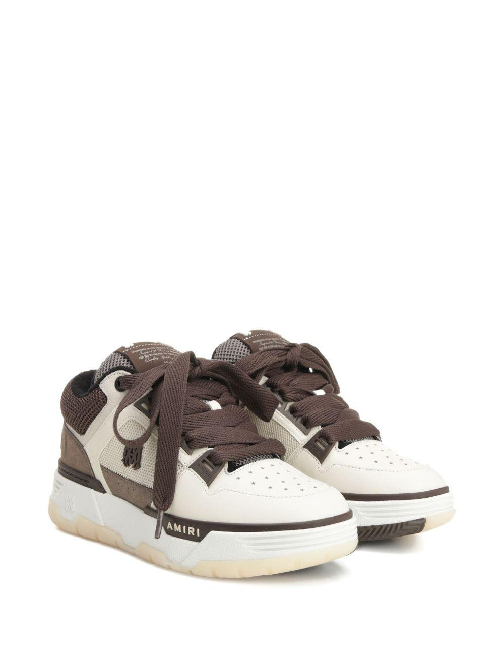 Sneakers MA-1 in bianco e marrone 