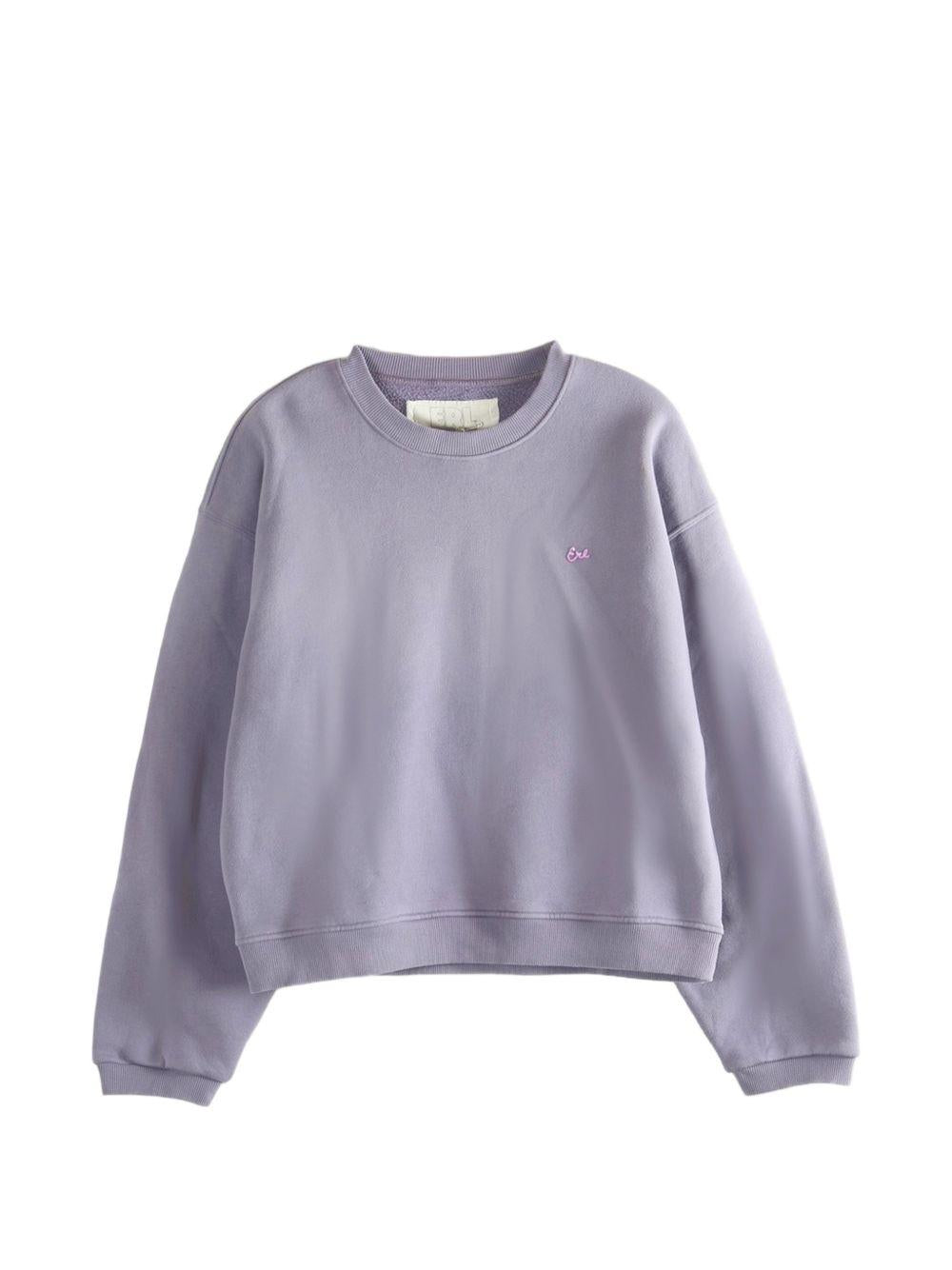 Felpa ricamata in viola Erl - unisex 