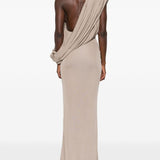 Abito monospalla drappeggiato in beige Christopher esber - donna 