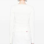 Top con dettagli cut-out in bianco - donna 