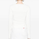 Top con dettagli cut-out in bianco - donna 