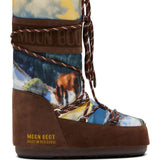 Stivali da neve con lacci e stampa graficamulticolore Moon boot x guest in residence - donna 