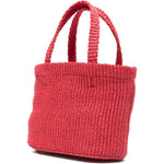 Borsa con logo in raffia in rosso Jimmy choo - donna 