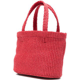 Borsa con logo in raffia in rosso Jimmy choo - donna 