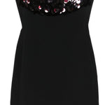 Abito corto con paillettes in nero David Koma - donna 