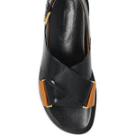 Sandali fb criscross in nero e marrone Marni - donna 