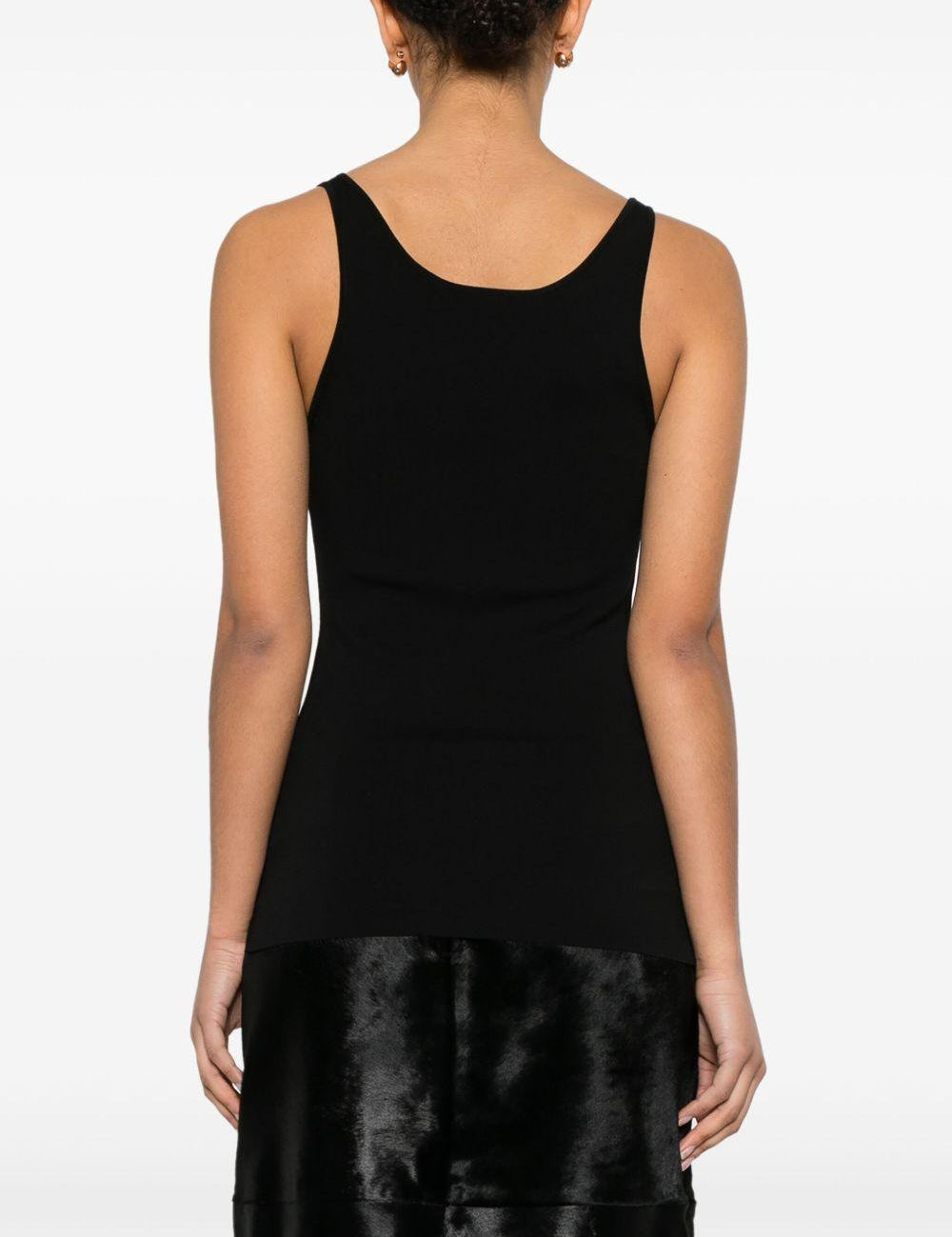 Canotta in maglia in nero Toteme - donna 