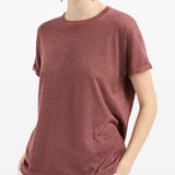 T-shirt girocollo in arancione Brunello cucinelli - donna 