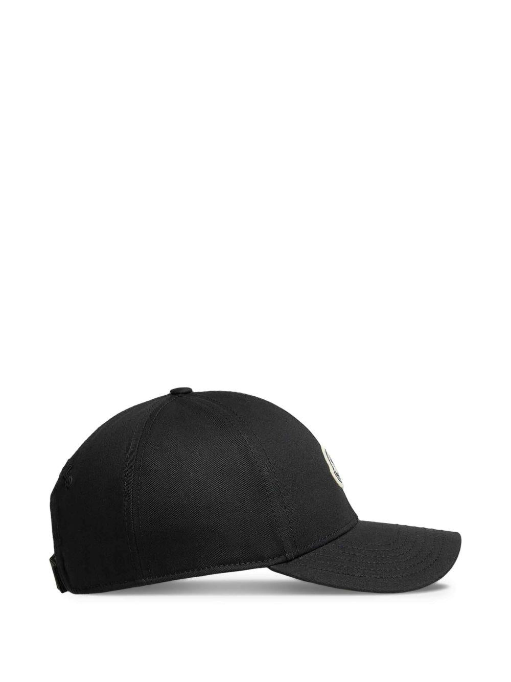Cappello da baseball con applicazione logo in nero Moncler - uomo 